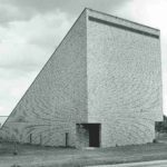 A triangular building