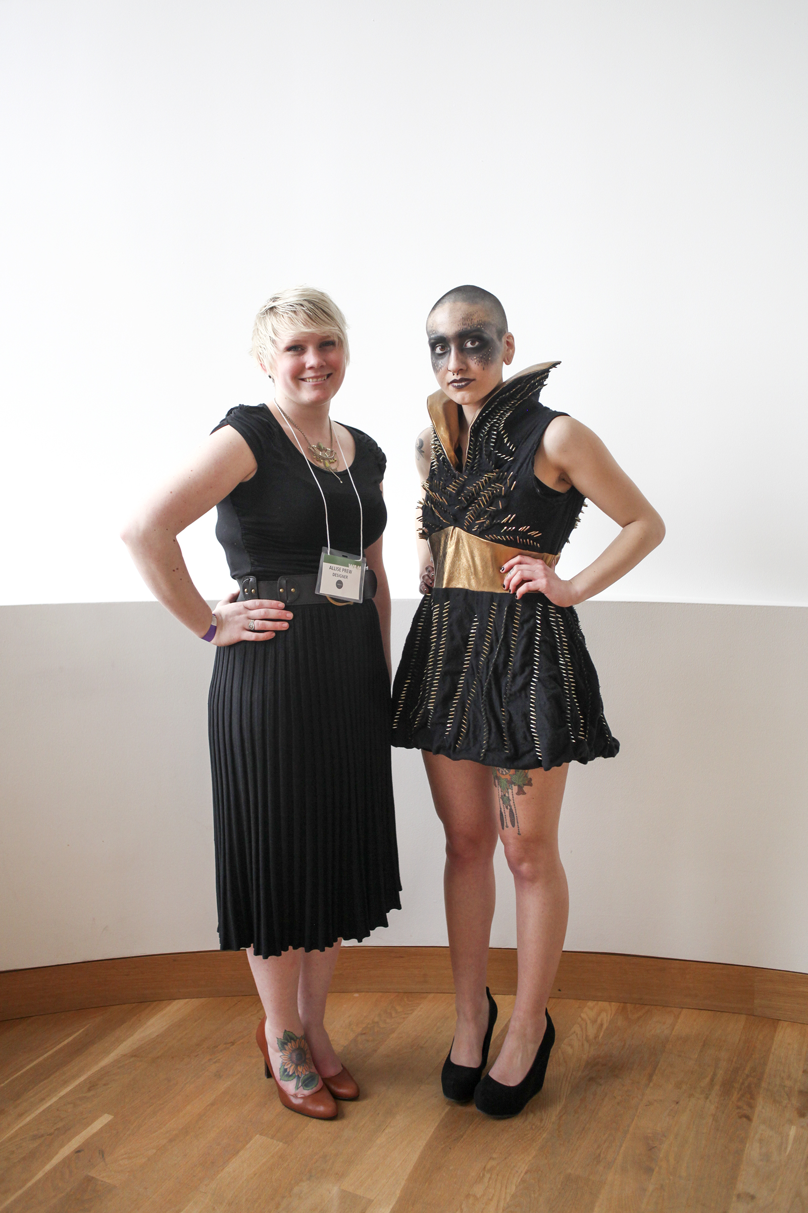 Designer Allise Prew and model Carli Hassan, Photo by Amy Gee