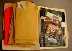 A folder with yellow cloths