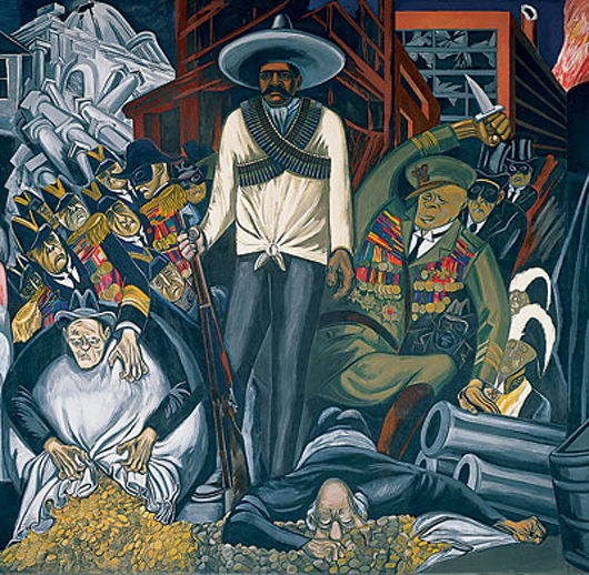 Panel of Orozco's mural in the Baker-Berry Memorial Library at Dartmouth College