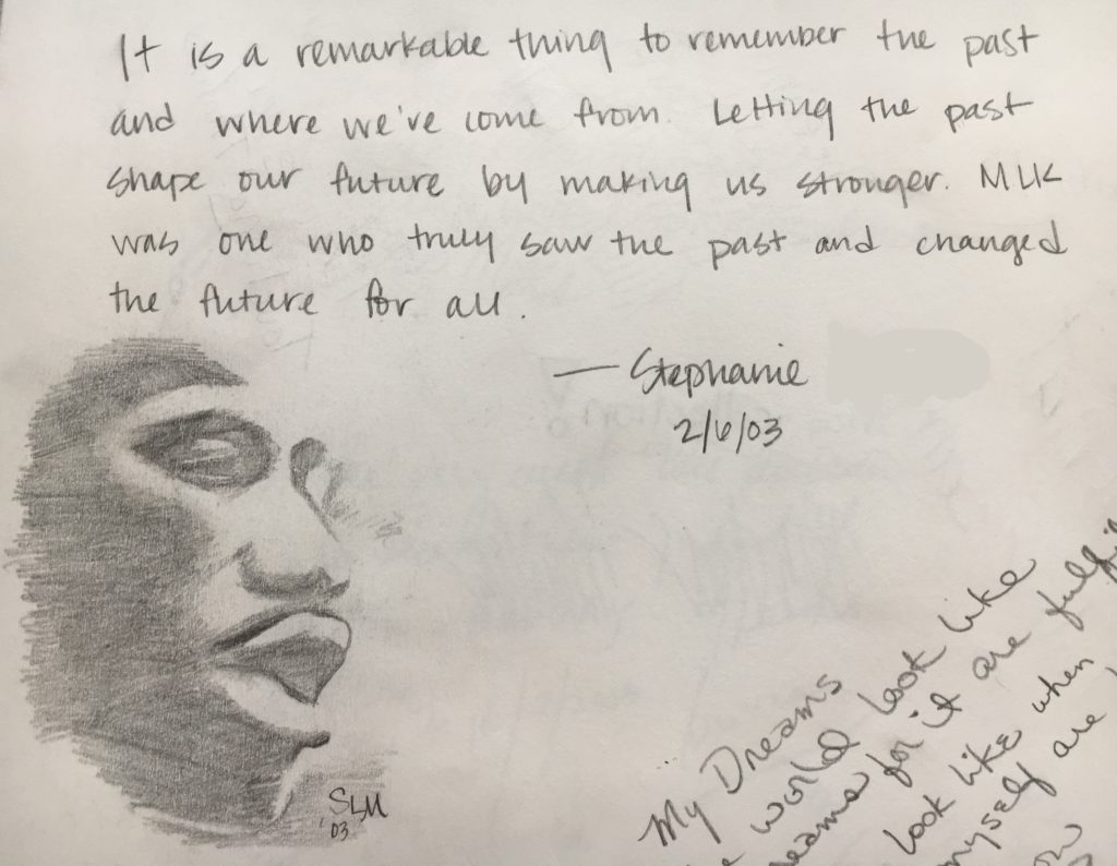 Pencil drawing of MLK