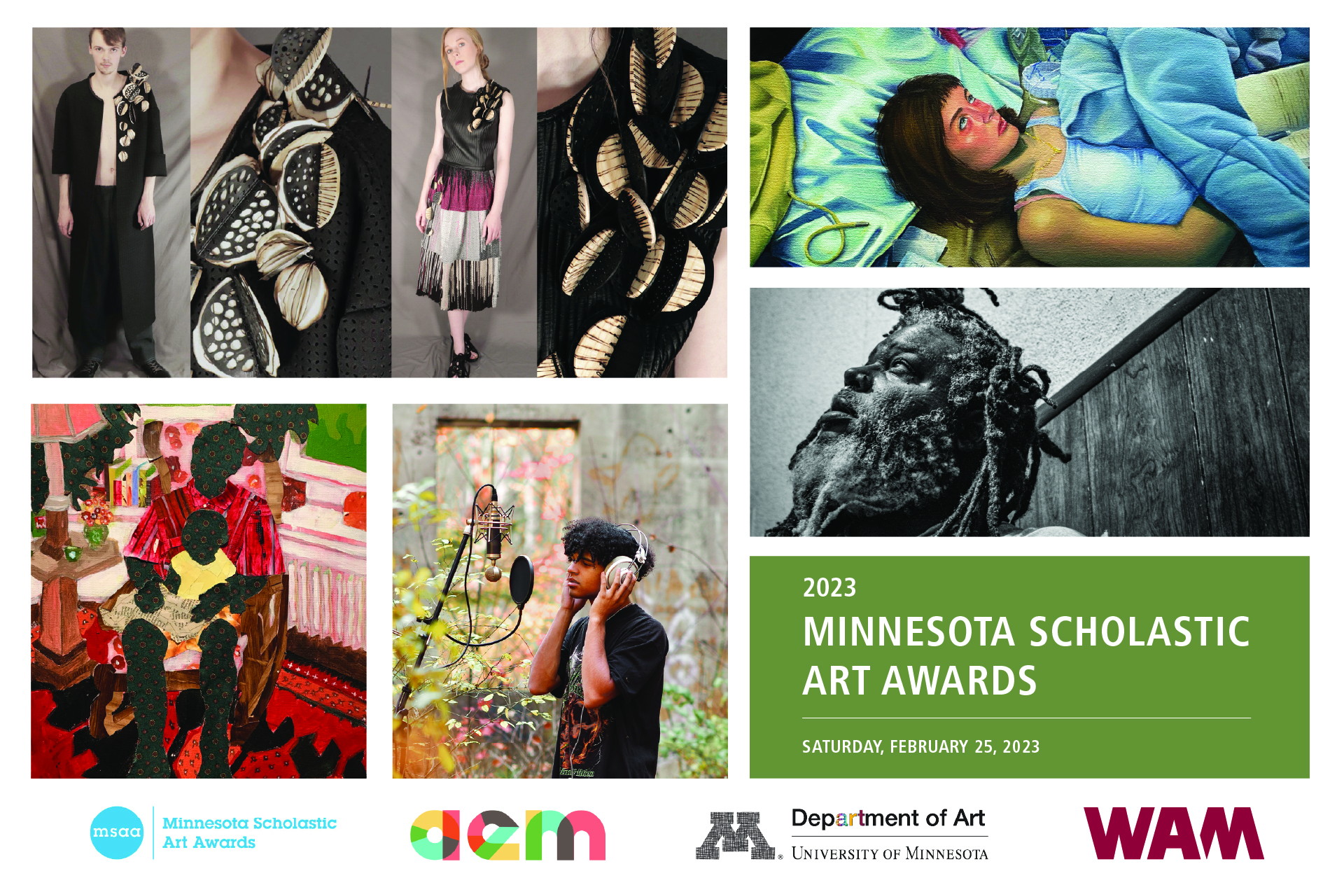 collection of art with text "2023 Minnesota Scholastic Art Awards"
