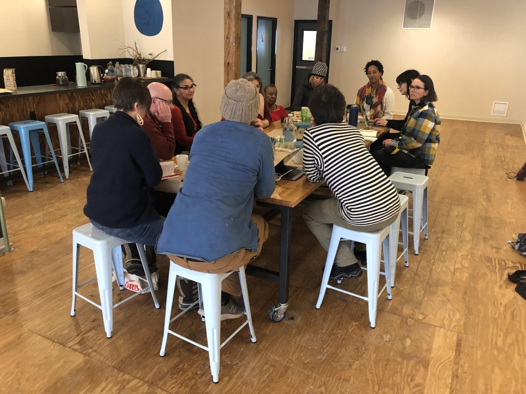 A group of people at a table