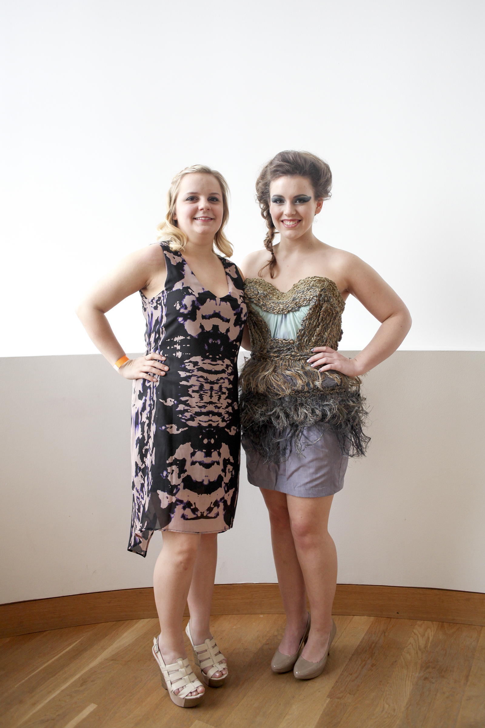 Designer Bridget Erl and model Kate Jeffy, Photo by Amy Gee