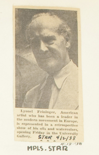 Newspaper clipping of an older guy