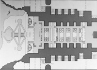 paper floor plan of a building