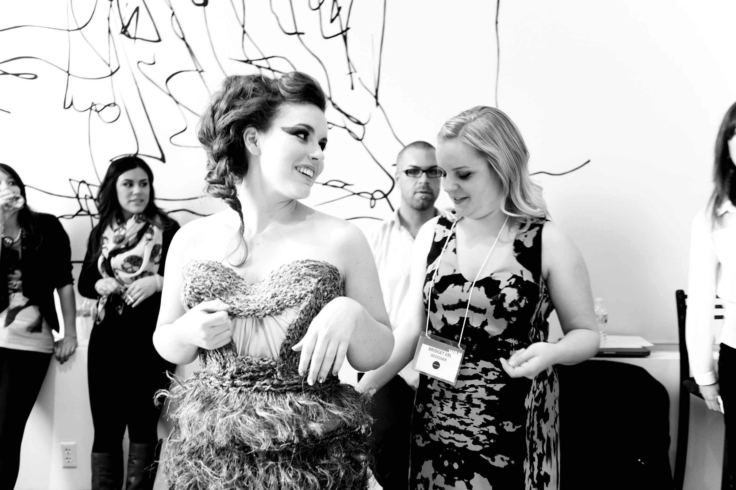 Designer Bridget Erl and model Kate Jeffy, Photo by Amy Gee