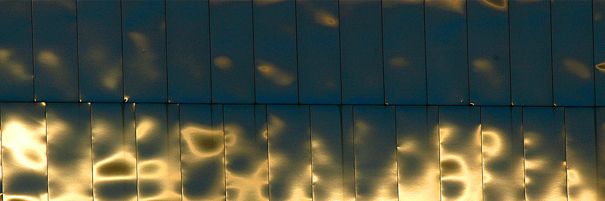 light reflecting off the exterior panels of Weisman