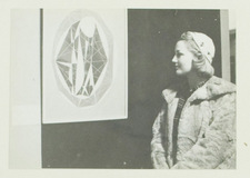 Old newspaper clipping of a woman