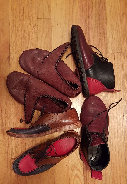 Three pairs of shoes by Todd Mestad