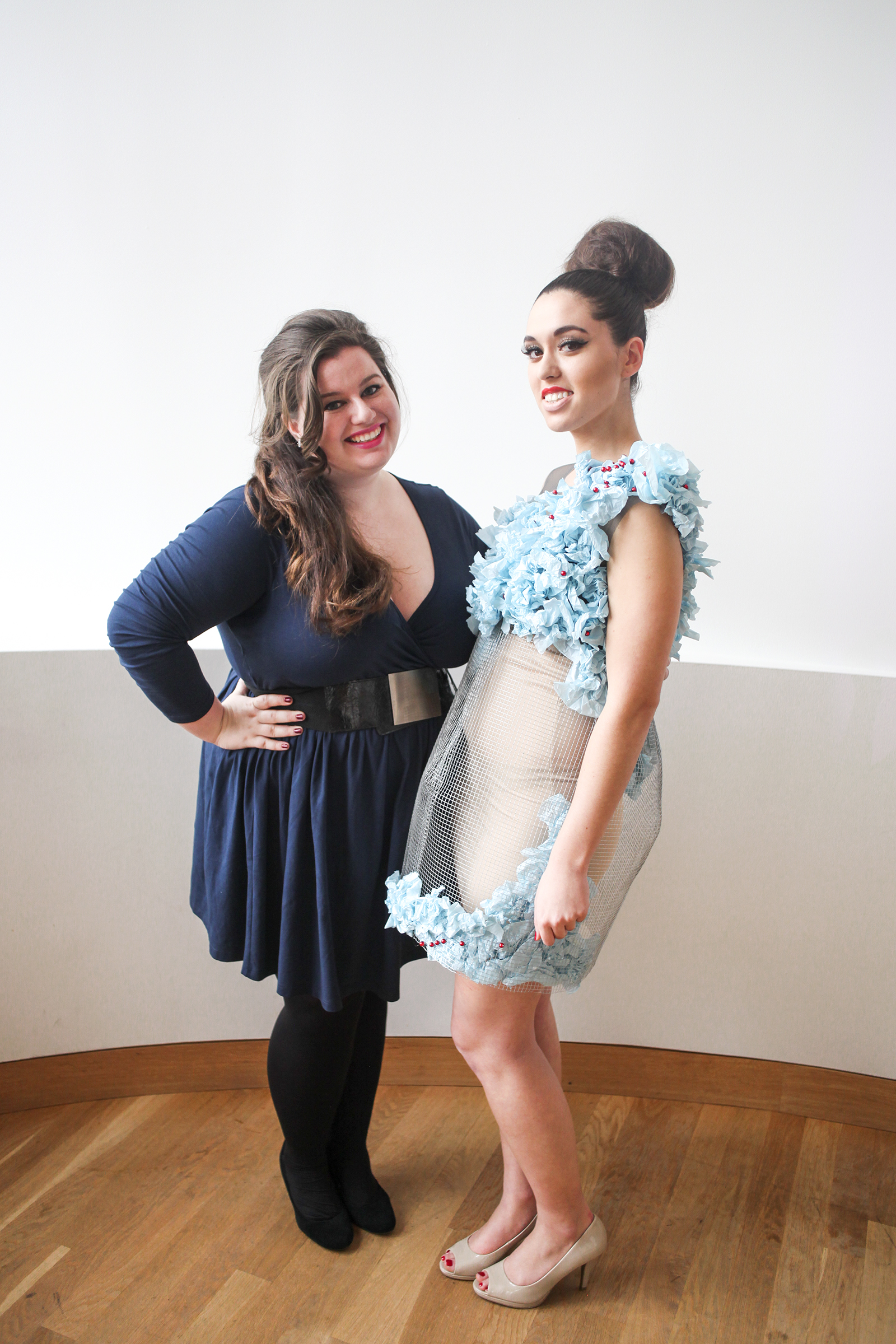 Designer Tess Ross and model Anna Wojcicki, Photo by Amy Gee