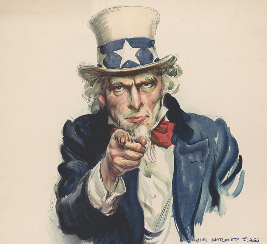 painting of uncle sam pointing at viewer