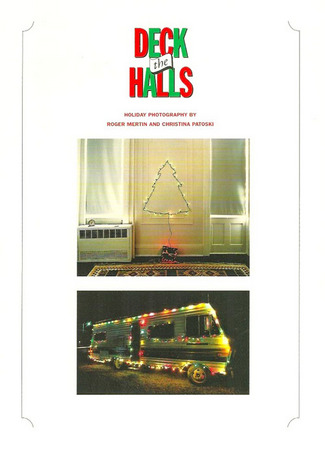 A christmas tree and a festive van