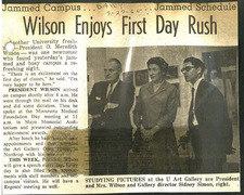 Wilson Enjoys First Day newspaper clipping