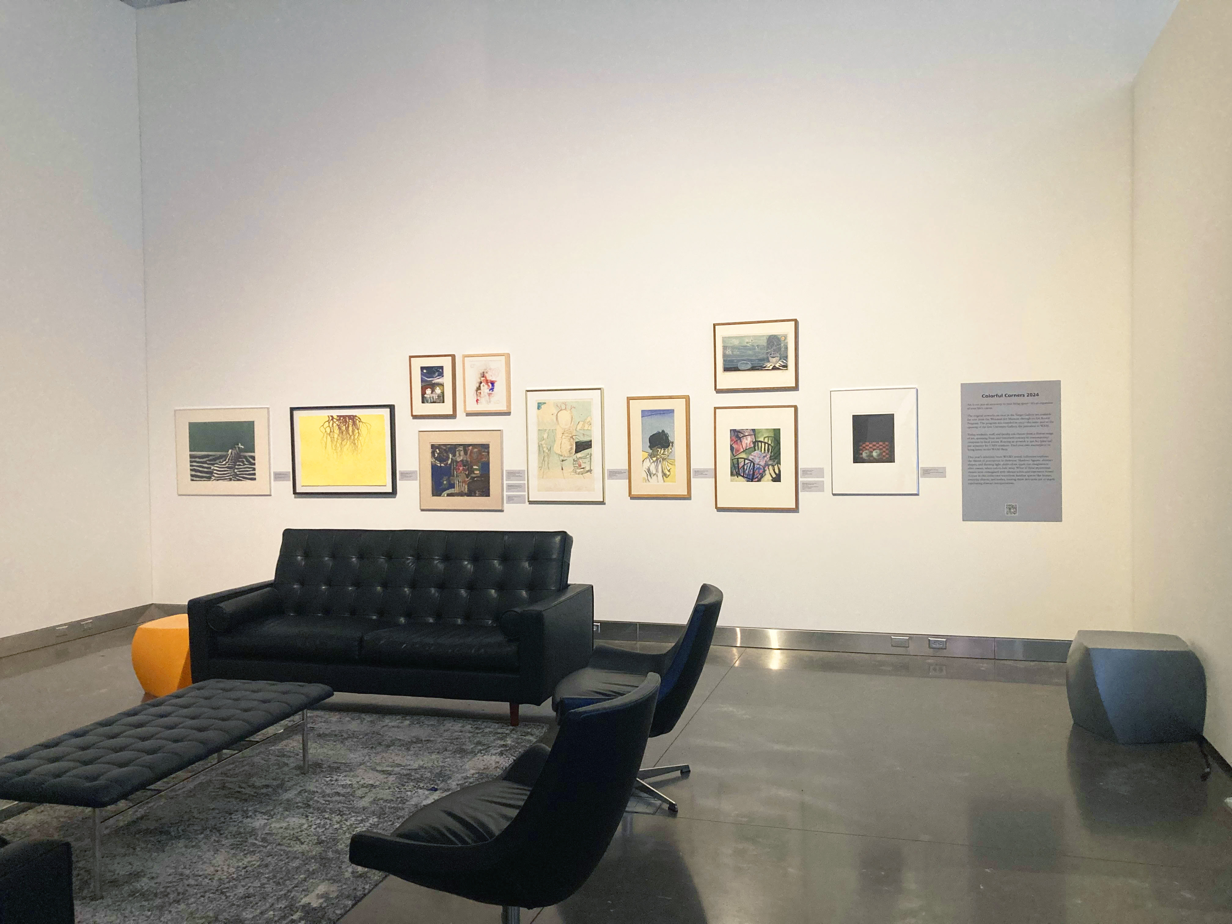 Art Rental gallery with sofa 