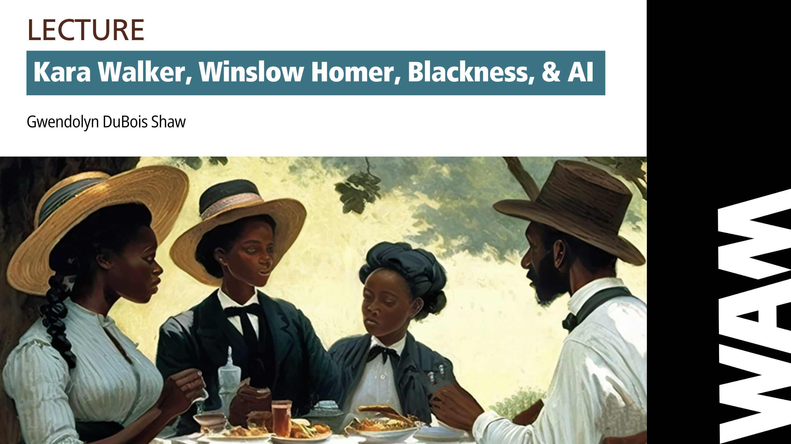 AI image in the style of Winslow Homer depicting a Black family enjoying a picnic