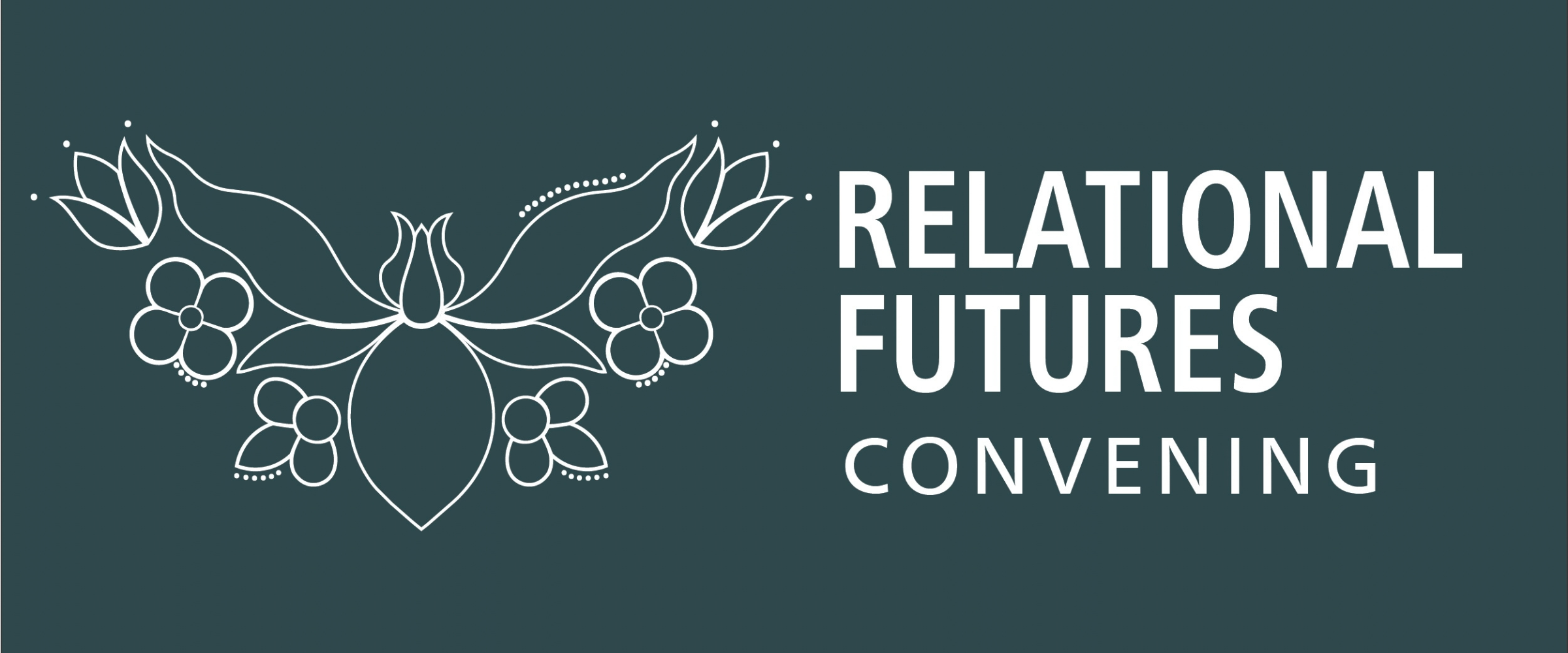 Convening Relational Futures, decorative graphic title identity