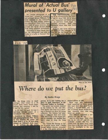 Page from the 1969 Press Book in the Weisman Art Museum archival collection at the University of Minnesota.