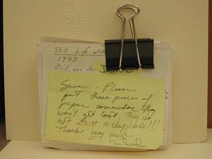 Note in a binder clip