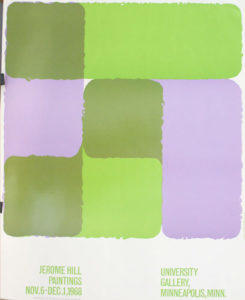 Several green and purple squares