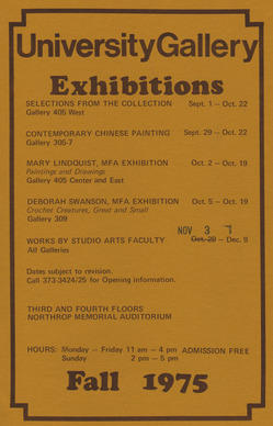 Fall 1975 exhibitions posters