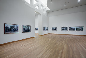gallery with photographs on display
